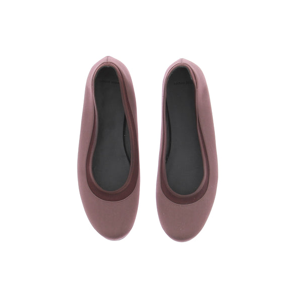 Ballerines bordeaux en cuir