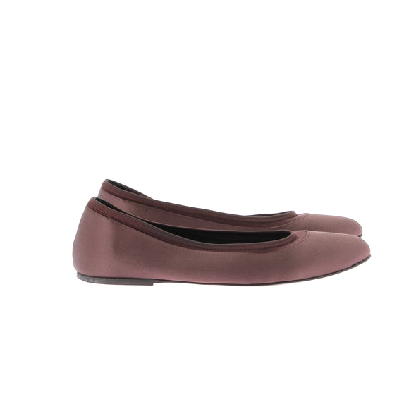 Ballerines bordeaux en cuir