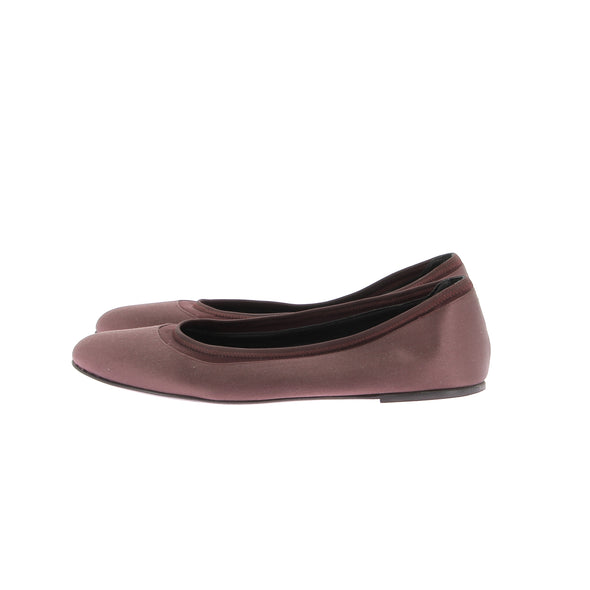 Ballerines bordeaux en cuir