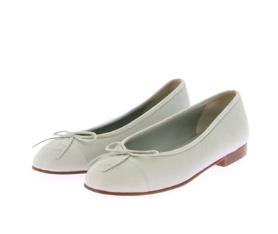 Ballerines en cuir gris