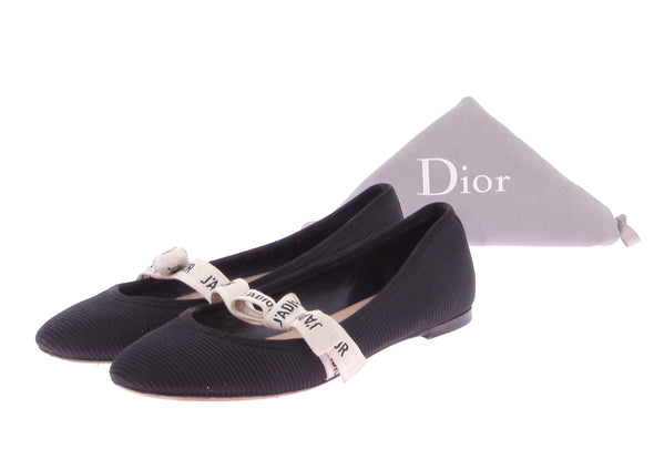 Ballerines en toile noire "J'Adior"