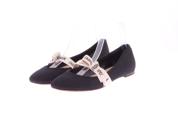 Ballerines en toile noire "J'Adior"