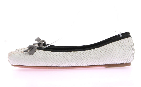 Ballerines blanches à imprimé python