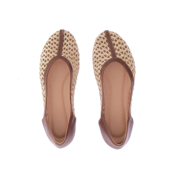 Ballerines en raphia "Aeropi"