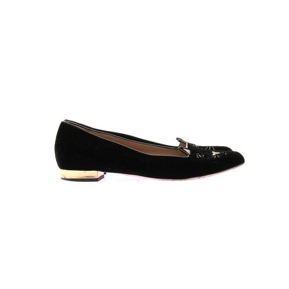 Ballerines en velours "Kitty"