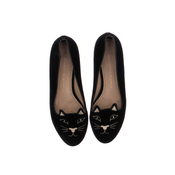 Ballerines en velours "Kitty"