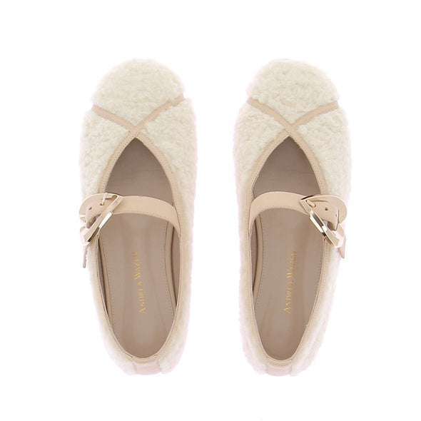 Ballerines en shearling "Barbara"
