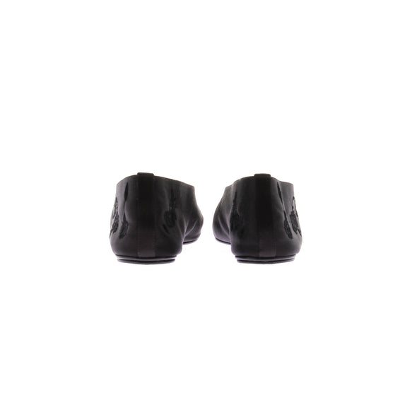 Ballerines noires brodées