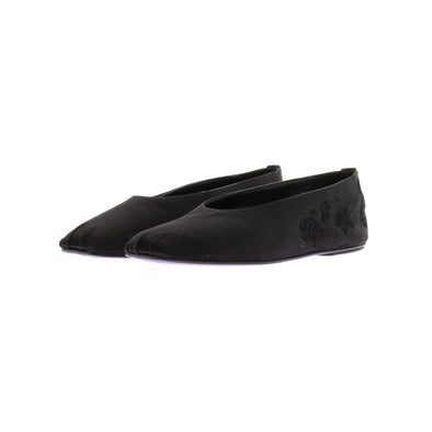 Ballerines noires brodées