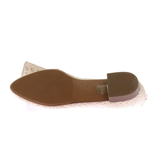 Ballerines en cuir écru