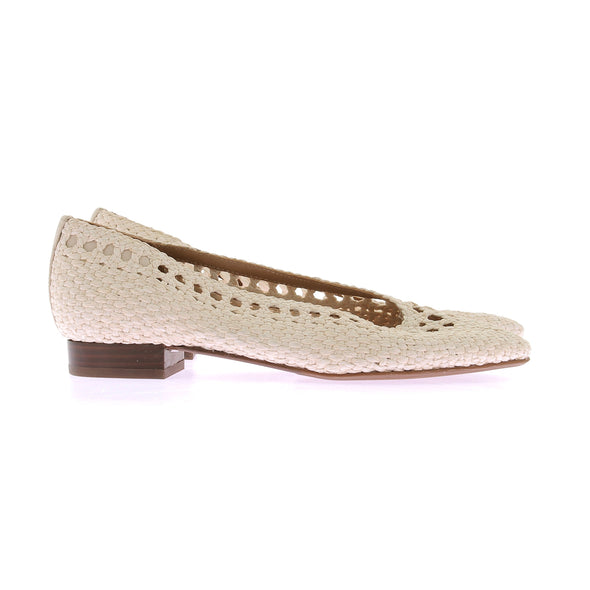 Ballerines en cuir écru