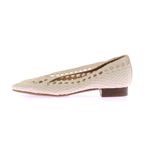 Ballerines en cuir écru