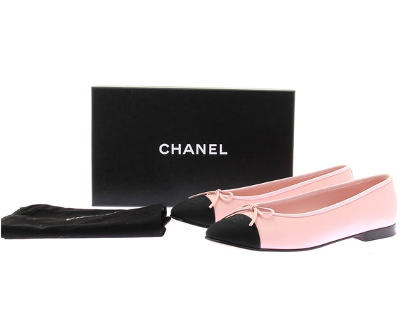 Ballerines roses en cuir