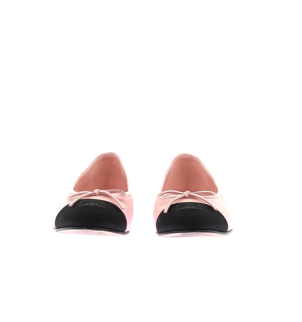 Ballerines roses en cuir