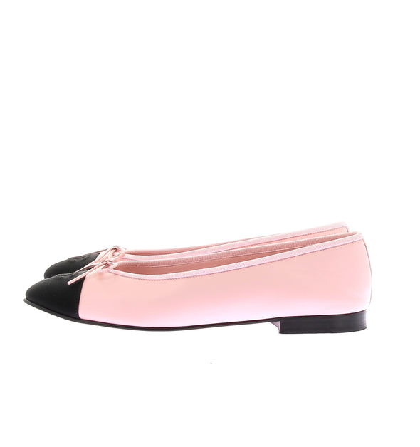 Ballerines roses en cuir