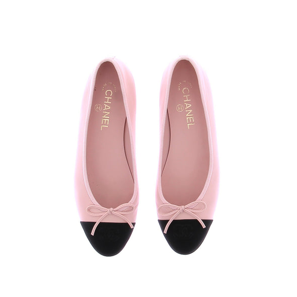 Ballerines roses en cuir