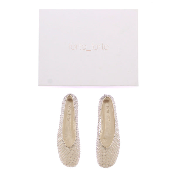 Ballerines dorées à strass