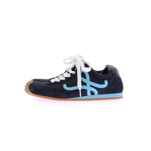 Baskets "Runner 2.0" en daim marine