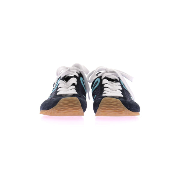Baskets "Runner 2.0" en daim marine