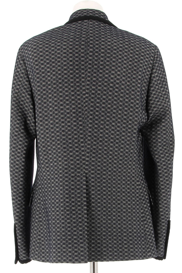 Blazer cintré gris à imprimé