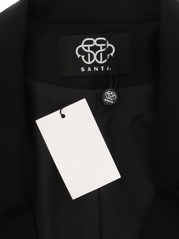 Blazer noir avec fleur doré
