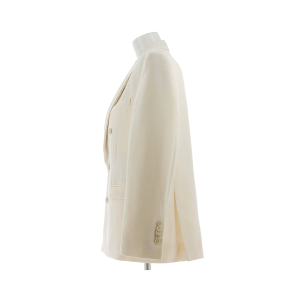 Blazer en laine crème