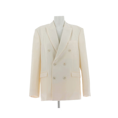 Blazer en laine crème