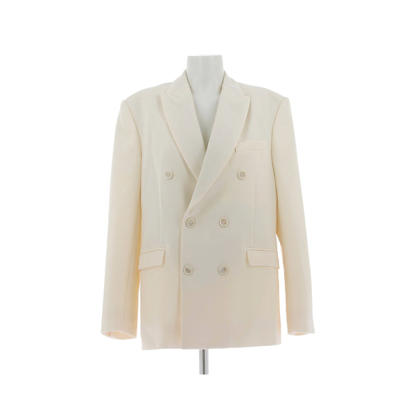 Blazer en laine crème