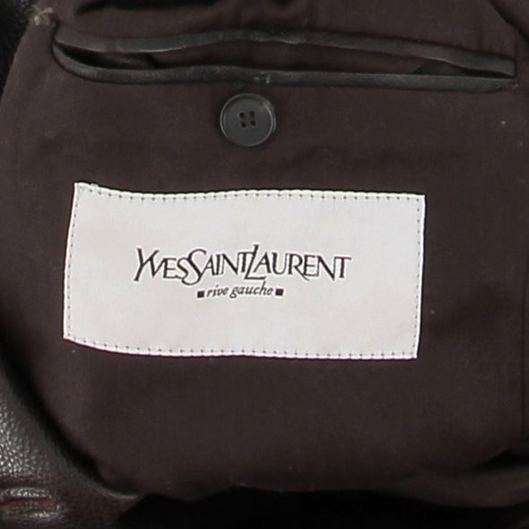 Blazer en cuir marron