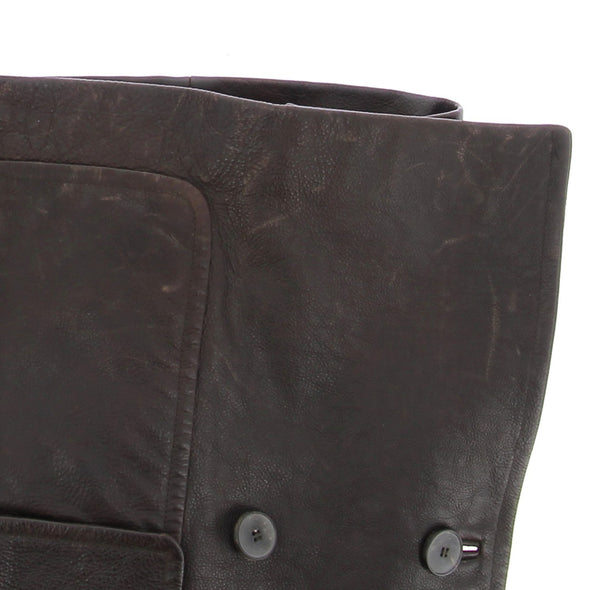 Blazer en cuir marron