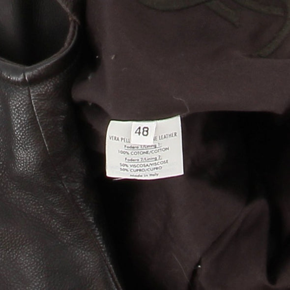 Blazer en cuir marron