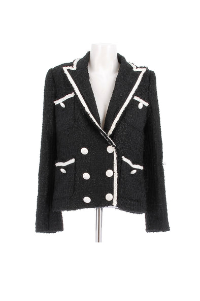 Blazer noir et blanc