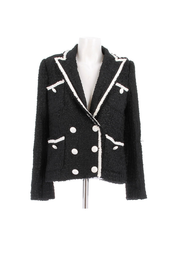 Blazer noir et blanc