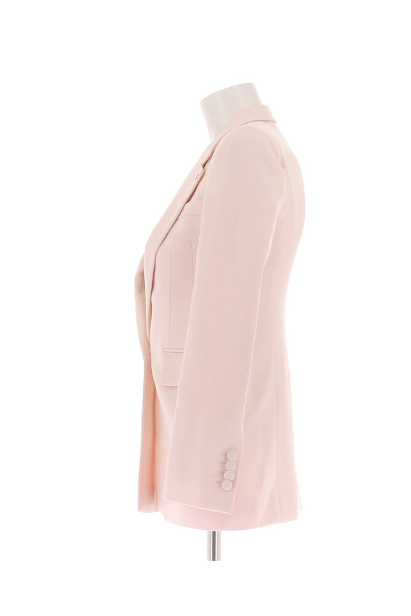 Blazer en laine rose