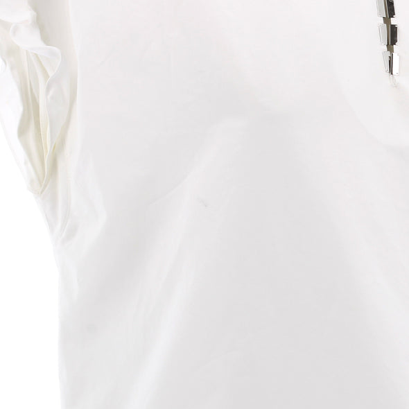 Blouse à manches courtes en coton blanc