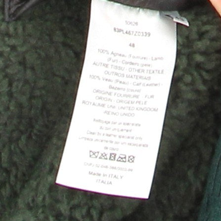 Blouson en cuir et shearling