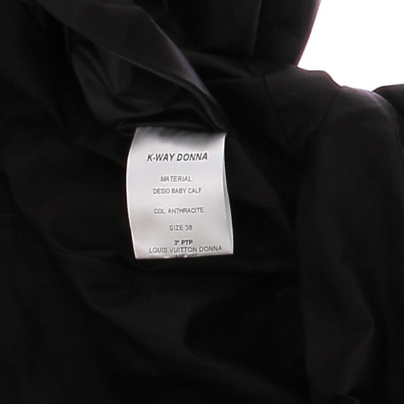 Blouson pliable en cuir à capuche