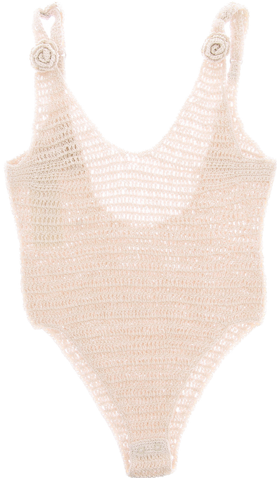 Body en crochet de coton beige