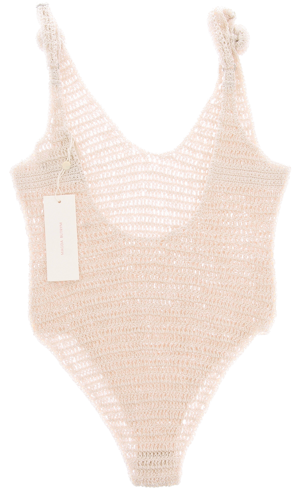 Body en crochet de coton beige
