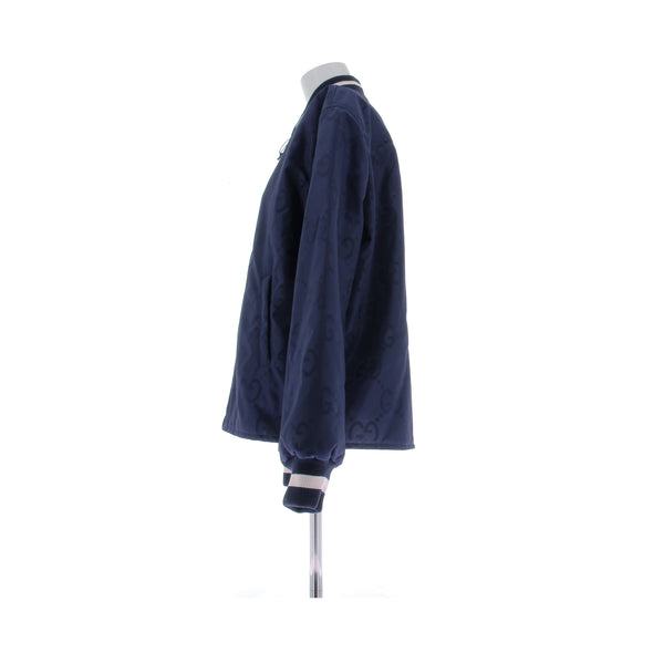 Blouson réversible marron et bleu marine