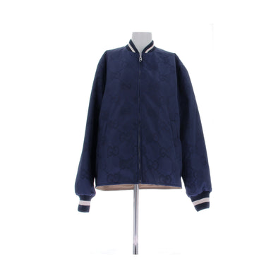 Blouson réversible marron et bleu marine