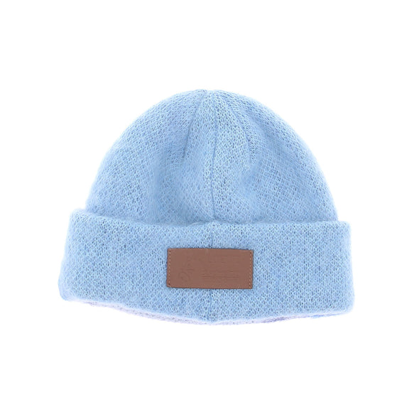 Bonnet en laine bleu