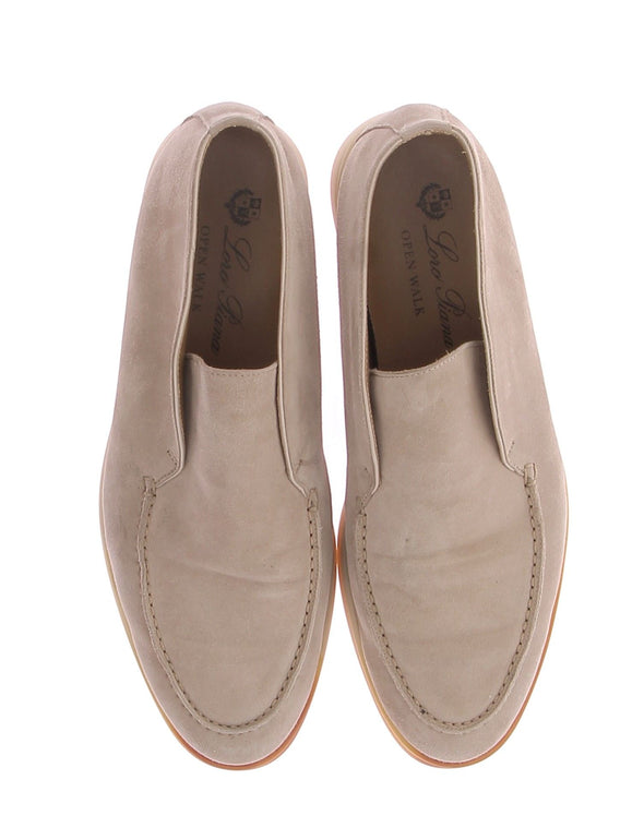 Mocassins "Open Walk" en daim beige