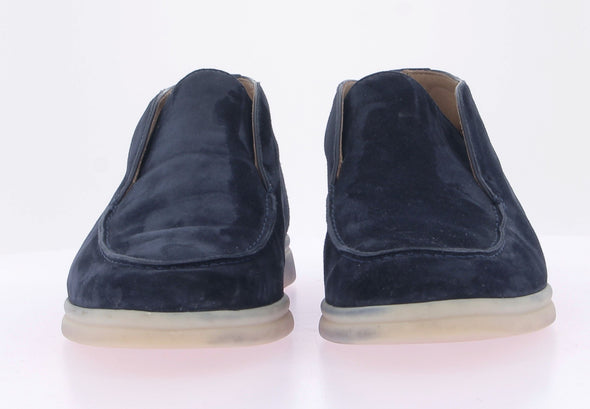 Mocassins "Open Walk" en daim bleu marine