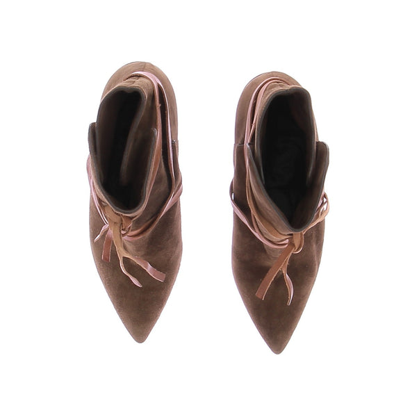 Bottines à talons en daim
