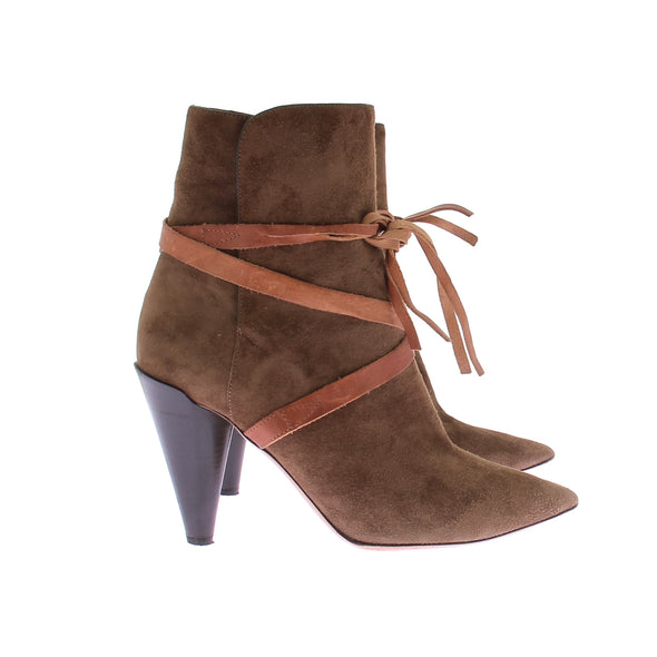 Bottines à talons en daim