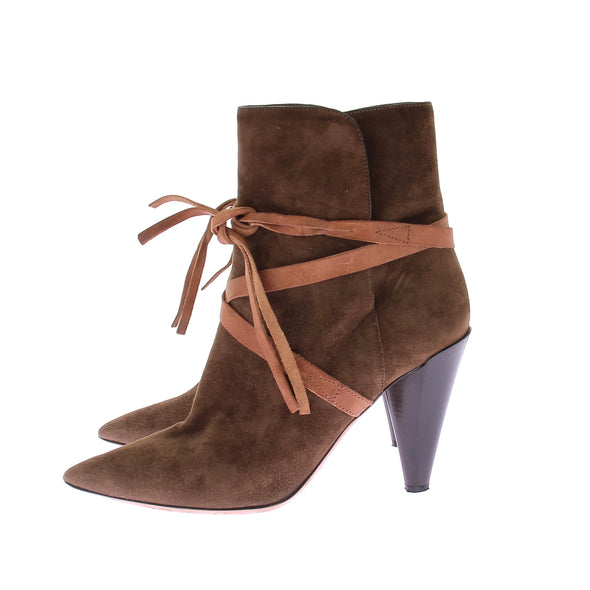 Bottines à talons en daim