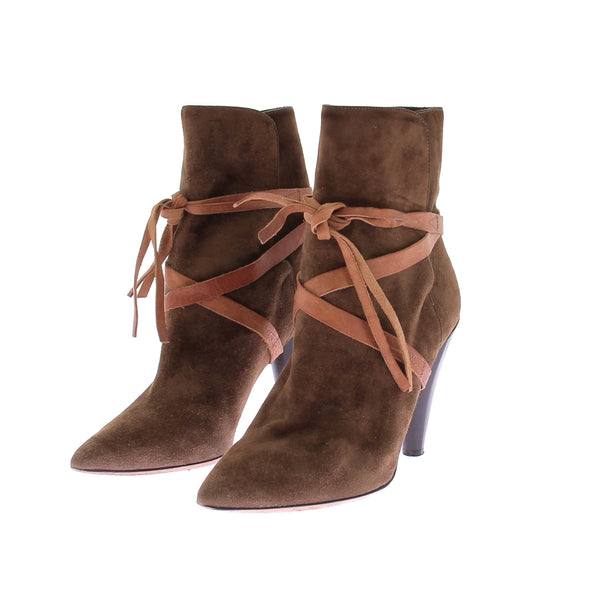 Bottines à talons en daim