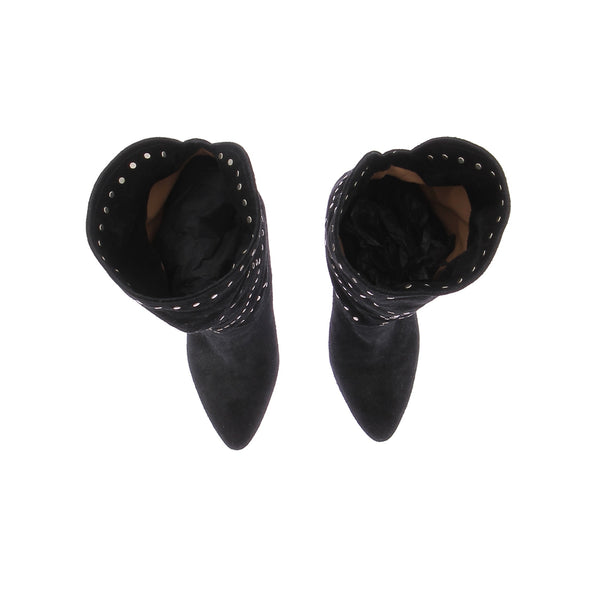 Bottes à talons en daim