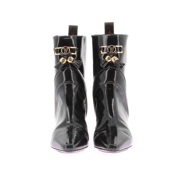 Bottines en cuir vernis "Shake"